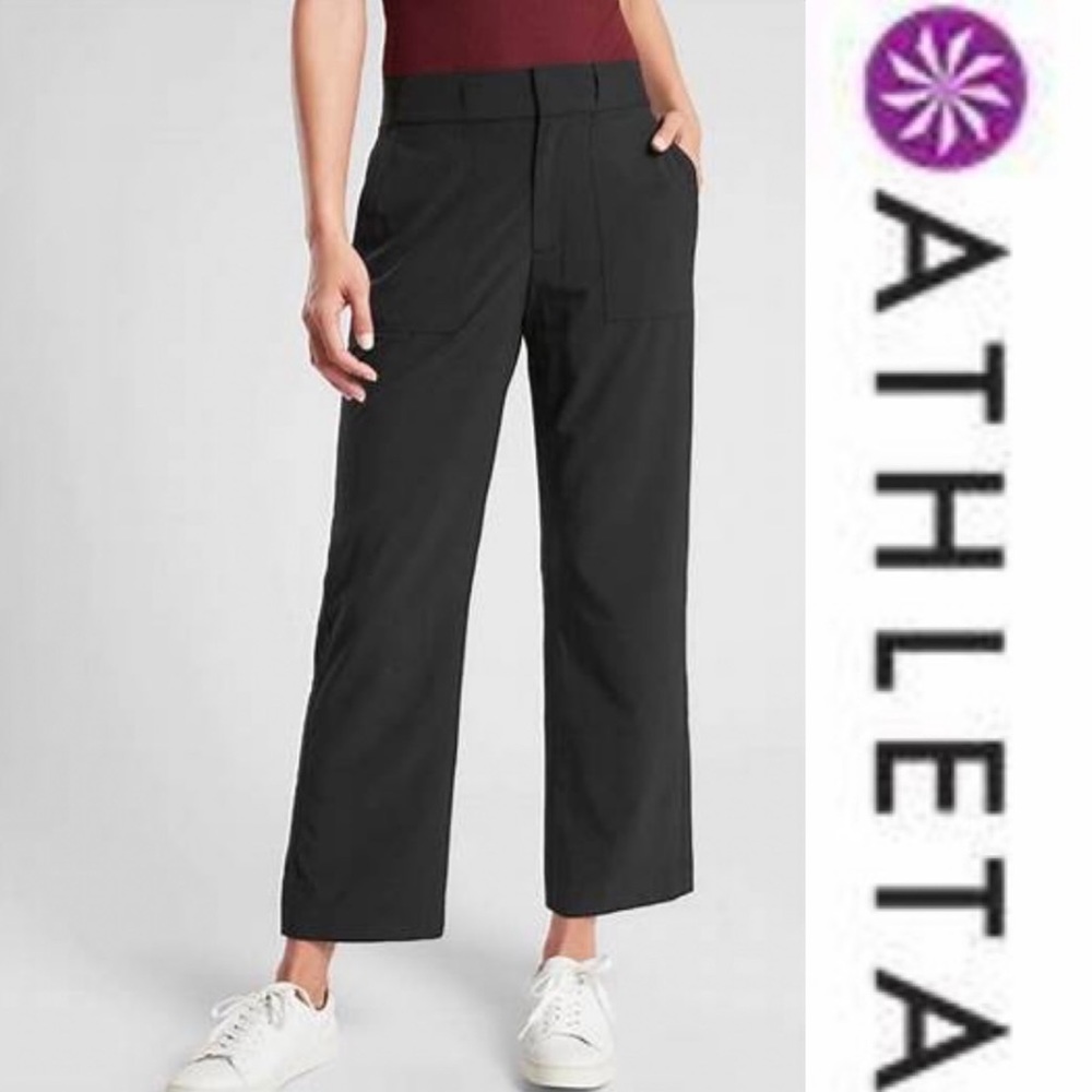 Athleta Tribeca Cropped Wide Leg Pants - Sz 4